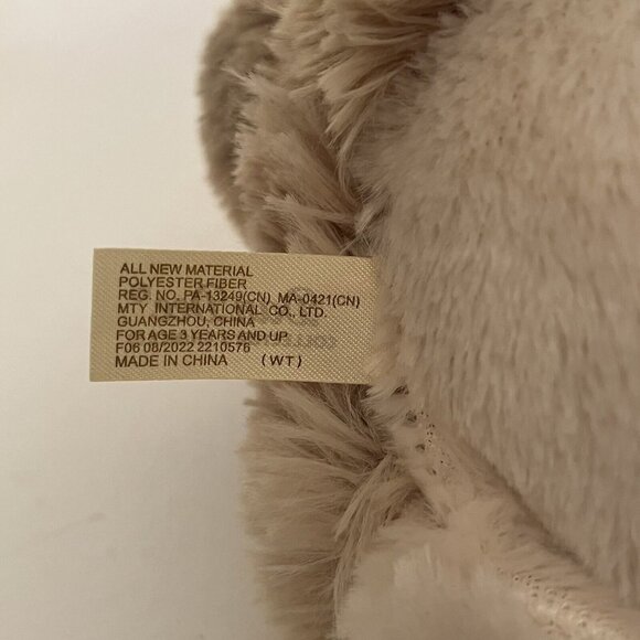 Dan Dee Bunny Rabbit Beige & Cream Stuffed Plush Animal Toy 14” Polka Dot Bow - Picture 9 of 12